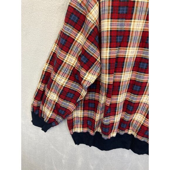 Vintage 90's American Outpost Grandpa Sweatshirt Mens Large L Boxy Tartan Plaid - Picture 8 of 14